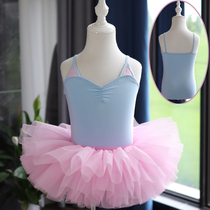 Childrens dance clothes girls practice clothes girls summer suspenders open-fit gymnastics clothes bodysuits ballet Chinese dance