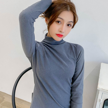 【黛露菲】德绒高领打底衫女修身