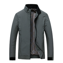 Mens new spring and autumn jacket plus large size gown for the elderly thin casual jacket loose mens top