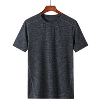 Mens short-sleeved T-shirt 2021 summer new Korean version of ice silk dad half-sleeved shirt middle-aged mens shirt