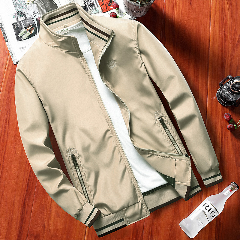 Middle Aged Men Jacket Spring Autumn Men's Clothing Loose Collar Slim Fit Fall Seniors Business Casual Dad Dress Jacket