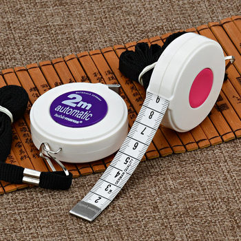 German Imported Automatic Retractable 2-Meter Tape Measure for Measuring Clothes, Soft Tape Measure, Measuring Body Measurements, Height, Tailor's Ruler, Inch Ruler
