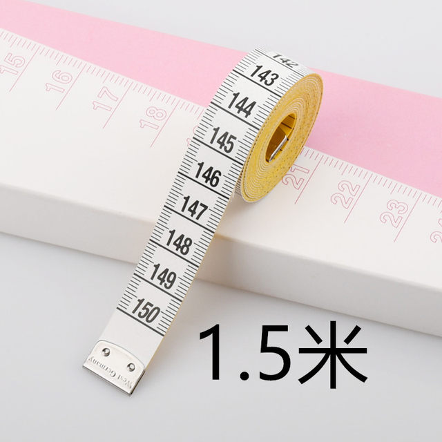 High-quality yellow and white commercial tape measure, clothing measuring ruler, soft ruler, commercial ruler for measuring clothes, waist and bust