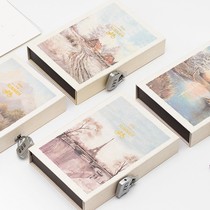 Password book with lock ancient wind cute notebook with bookkeeping hand drawing thickened convenient children cartoon Girls recipes