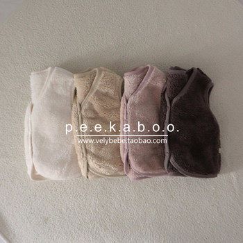 Peekaboo authentic korean children's clothing children's clothing vest plush warm simple and stylish