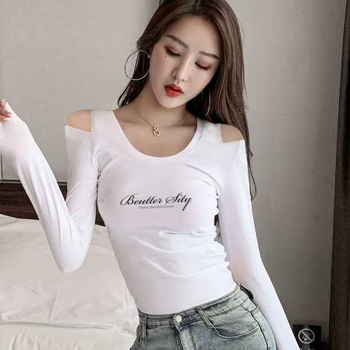 Tide, осенний черный базовый приятный телу лонгслив, 2024 года, облегающий крой