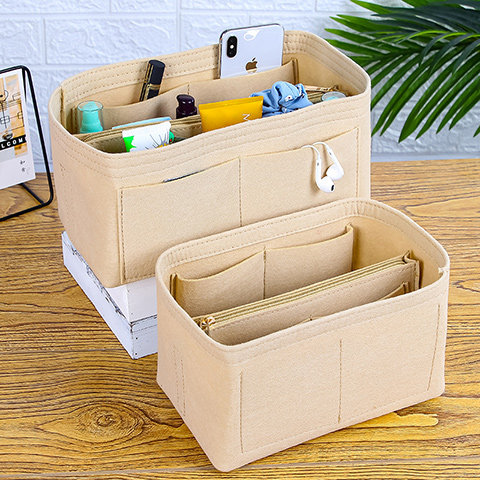 Private custom zipper style felt cloth multi-functional home finishing bag liner bag storage bag bag bag