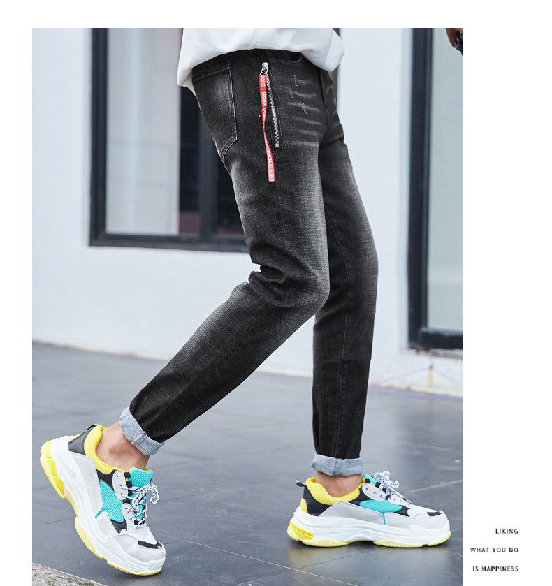 Quần áo Tiancheng 2019 xuân mới quần denim nam trẻ trung giặt quần màu xu hướng Hàn Quốc quần áo thể thao nam