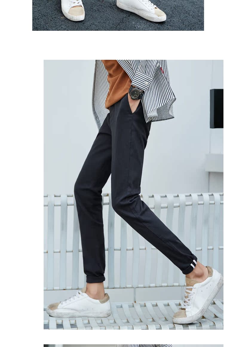 Quần áo Tiancheng 2019 xuân mới quần nam giản dị eo trẻ trung ống thẳng xu hướng quần Hàn Quốc quần thể thao nam