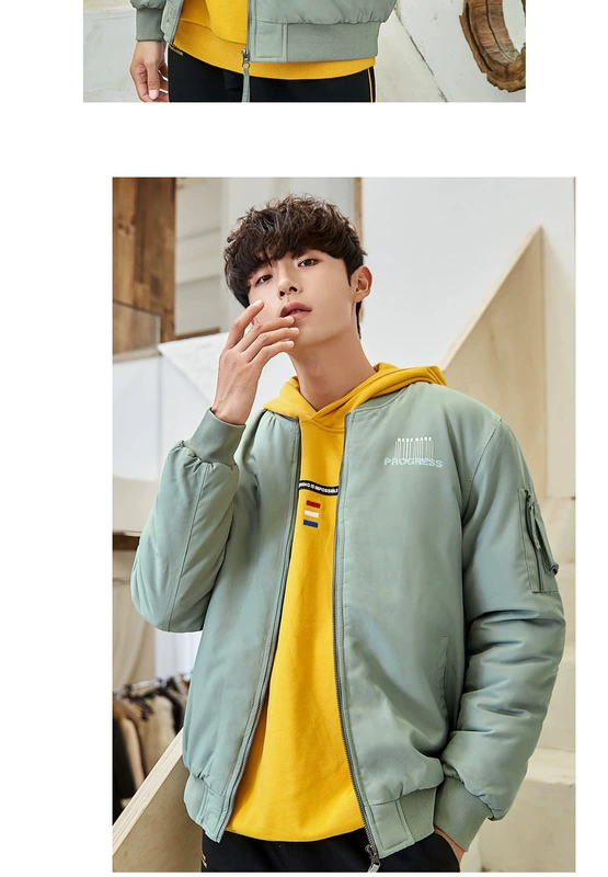 Sản phẩm quần áo Tiancheng 2018 mùa đông mới cotton cổ áo bóng chày nam ngắn đoạn đẹp trai Hàn Quốc của xu hướng mặc áo khoác cotton