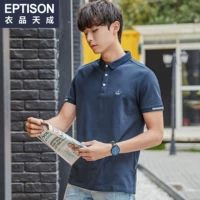 Quần áo Tiancheng 2018 mùa hè mới ngắn tay Polo nam xu hướng Hàn Quốc thêu T-Shirt thanh niên nửa tay áo sơ mi active shirt