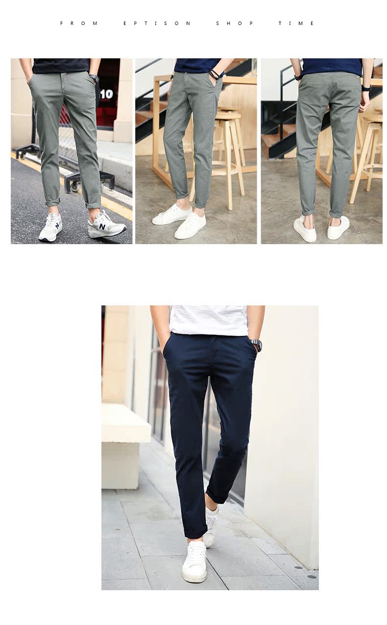 Quần áo Tiancheng mùa đông nam mới giản dị quần nam trẻ trung cộng với quần nhung dài Phiên bản Hàn Quốc xu hướng Slim quần tây công sở