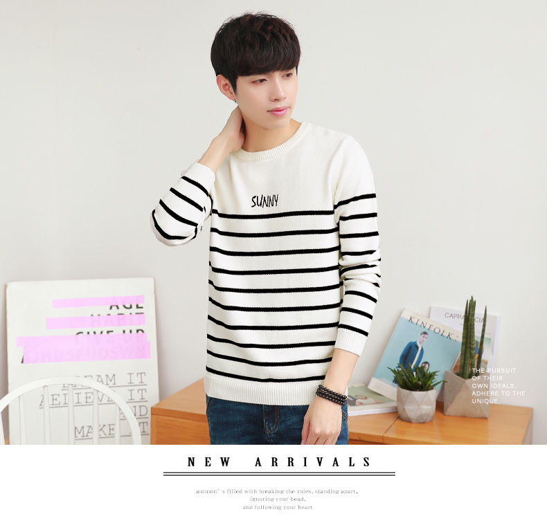 Quần áo Tiancheng 2019 xuân mới dòng áo len nam xu hướng Hàn Quốc cổ tròn cotton đáy quần áo len trẻ trung quần jogger nam