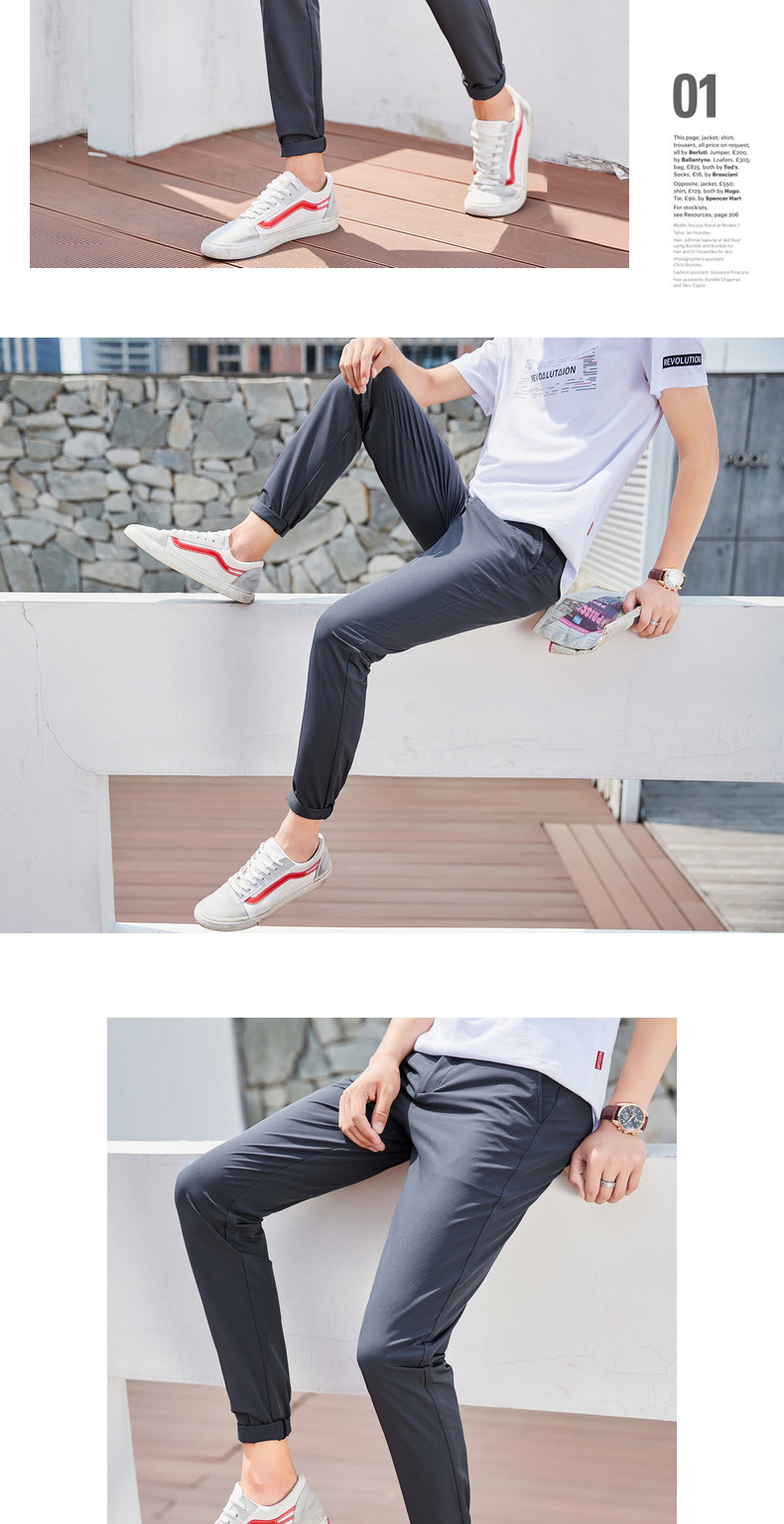 Quần áo Tiancheng 2019 xuân nam quần âu mới xu hướng thể thao Hàn Quốc Quần dài nam trẻ trung thời trang nam