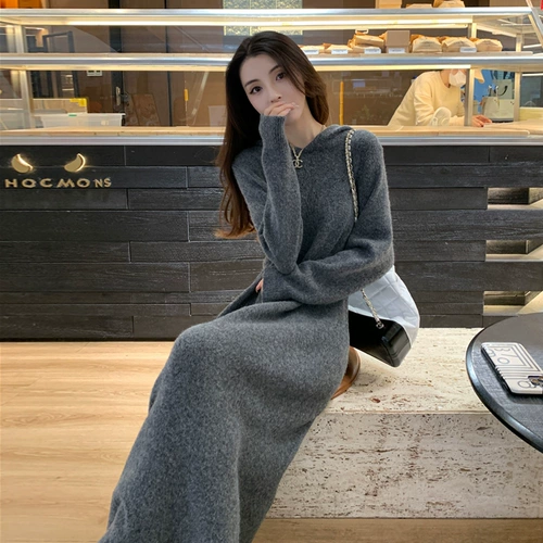 Трикотажное трикотажное платье, юбка, оверсайз, свободный крой