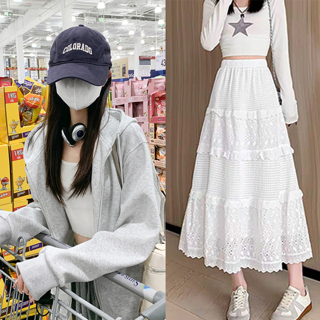 Jiers Korean style lazy style hooded sweatshirt + cake skirt