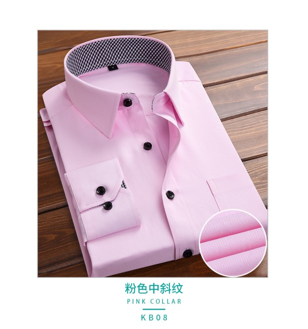 Yi Wen nam dài tay áo sơ mi trắng mỏng Hàn Quốc kinh doanh áo chuyên nghiệp màu rắn giản dị kích thước lớn dụng cụ inch áo sơ mi nam sọc