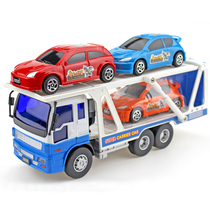 Lili engineering vehicle series 32525 childrens inertial car small car double-decker trailer