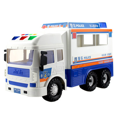 Elf dog children's police car toy large inertial engineering vehicle fire truck sprinkler postal vehicle with music lights