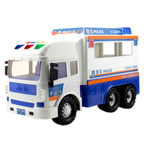 Elf dog childrens police car toy large inertial engineering vehicle fire truck sprinkler postal vehicle with music lights