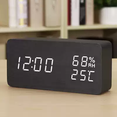 Fashion LED creative electronic clock luminous Silent Alarm Clock thermohygrometer student bedside clock