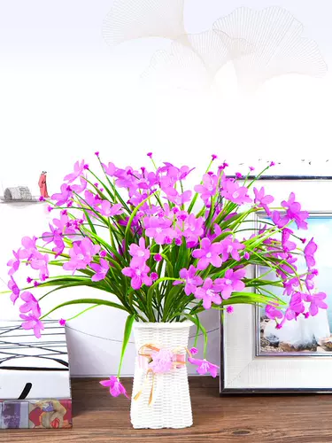 Цветочный горшок в скандинавском европейском стиле, имитация большого букета, шелковый цветок, обеденный стол, лилия, гостиная, пластиковое цветочное украшение, конференц-зал, семья