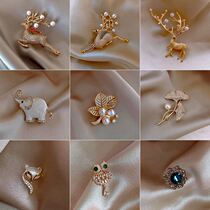 Elegant Flowers Pearls High-end Hair Clip Chest Needle Dual-use Temperament Suit Anti-Walk Light Button 100 lap atmosphere Korean Dont pin