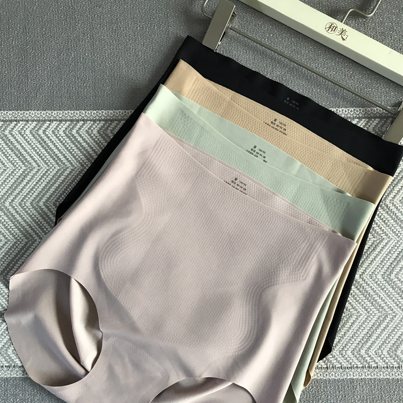 Beauty and one-piece 3D anti-clamping hip medium-high waist high elastic micro-plastic collection abdominal slim waist light and thin breathable no-scratched triangular underpants