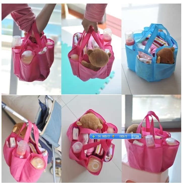 Kích thước nhỏ Túi lót lót không dệt cầm tay Khoang cầm tay ngăn cách túi lưu trữ túi đa năng túi bỉm sữa cao cấp