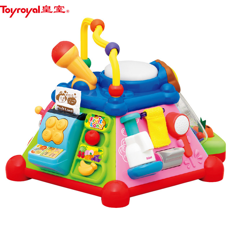 Japanese royal family Toyroyal baby multi-function puzzle box six-sided box polyhedron baby children's early education toys