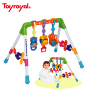 Japan Toyroyal royal toy baby music happy fitness stand baby fitness device 3 ways to play 3 months