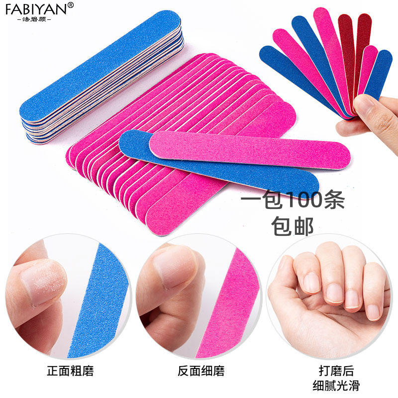 Fabiyan Double-Sided Thin Sand Nail Strips, Nail Polishing Strips, Nail Files, Ultra-Thin Wood Pieces, Polishing and Manicure Tools