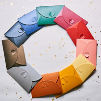 Creative pearlescent paper high-end color love buckle envelope MINI mini love letter membership card folding small envelope thick
