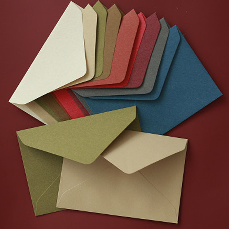 #Custom company LOGO#120 Kerry paper color high-end literary and exquisite invitation letter blank triangle envelope
