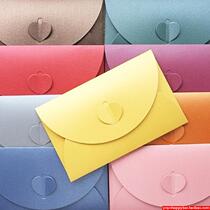 Retro creative color solid color thickened large love pearlescent special paper envelope