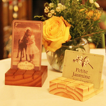 Creative gift wooden message holder simple business card holder ZAKKA note clip photo postcard clip