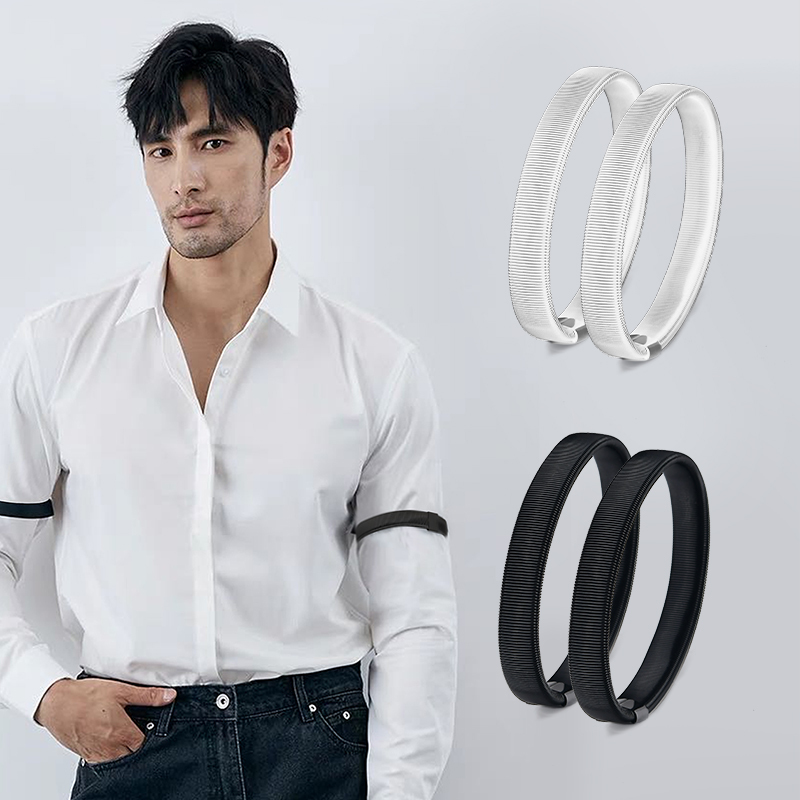 Sleeve Cuffs, Shirt Sleeve Rings, Fashionable and Versatile Arm Bands, Arm Straps, Sleeve Bands for Men and Women, Elastic Stretch Sleeve Rings, Anti-Slip Straps