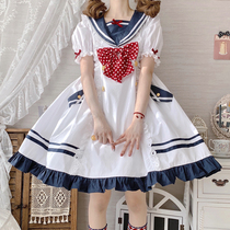 Han mushroom cool {spot} ~ original design Navy 啵Lolita dress woman dressed in short sleeves op