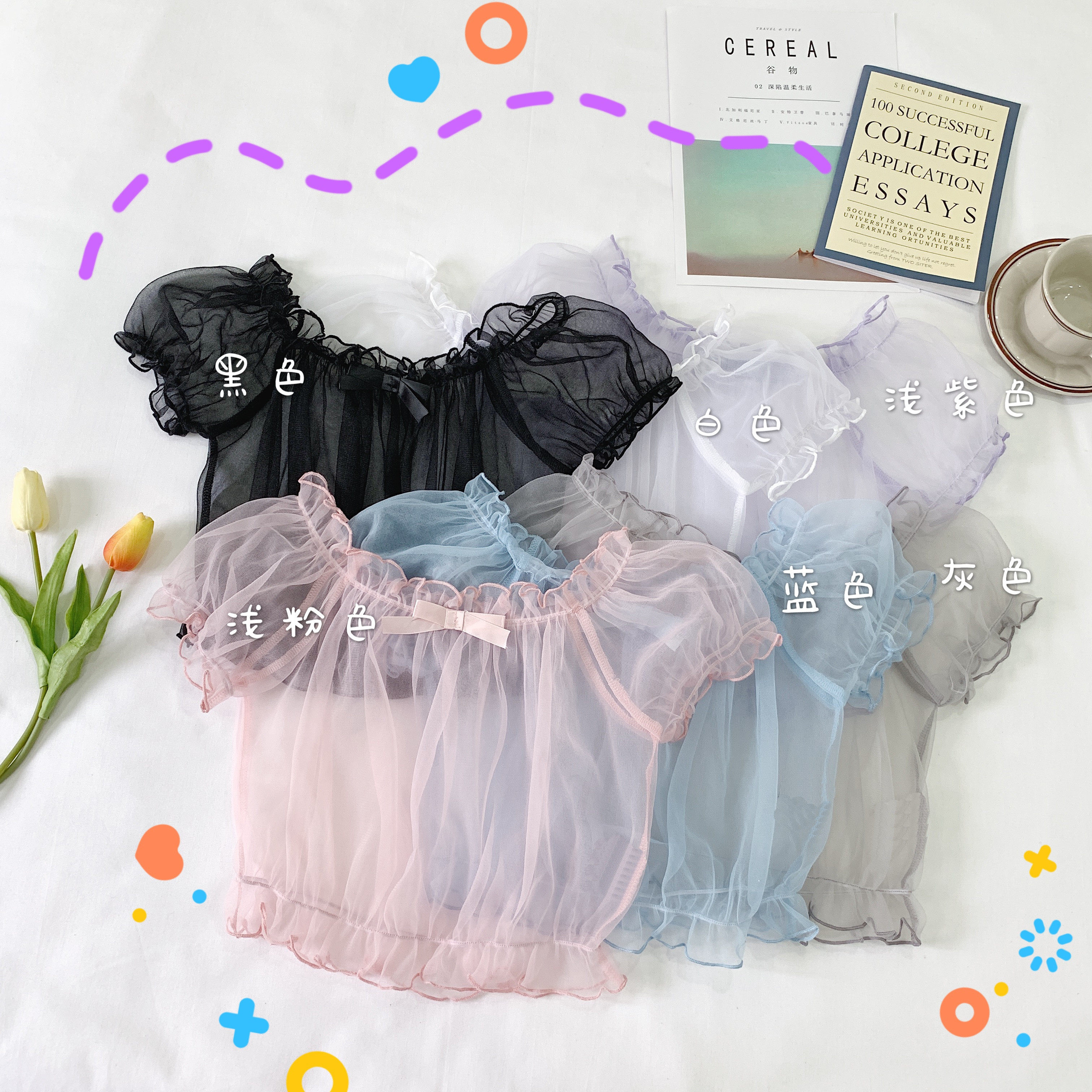 Summer women's clothing day Soft sister Lolita dress with a snow spinning shoulder shirt and blouse shirt