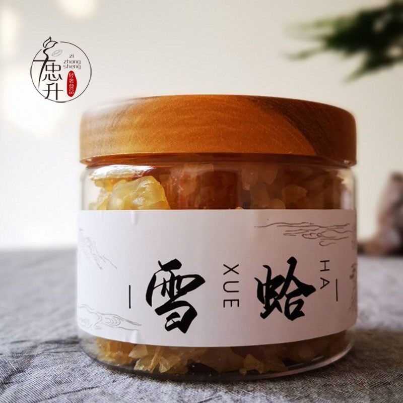 Zi Zhongsheng snow clam net weight 400 grams A bottle of snow clam crushed oil Northeast breeding frog oil Snow clam oil dried feet