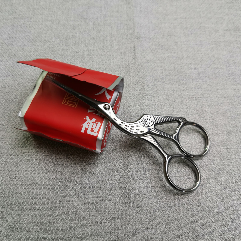 Retro Small Scissors Crane Steel Tea Cutting Tea Packaging Bag Tea Kung Fu Tea Channel Crane Crane Ship