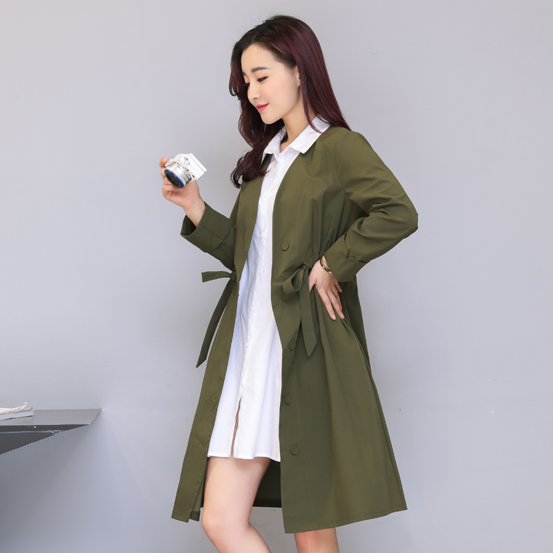 Windcoat hai mảnh thiết lập năm 2019 mùa xuân váy mới áo của phụ nữ Hàn Quốc phiên bản của 100 gói áo khoác thủy triều dài eo mỏng của phụ nữ