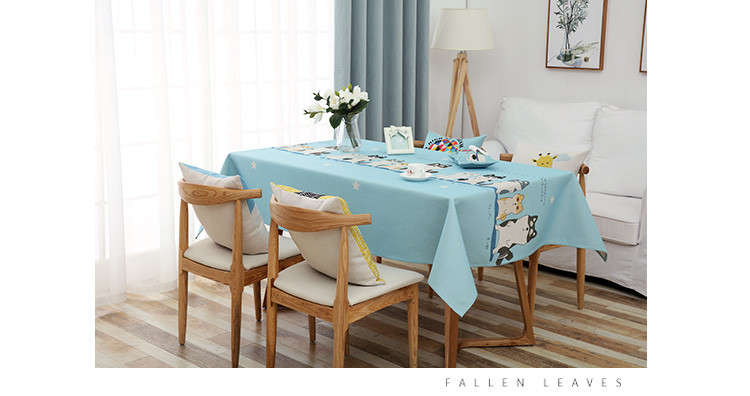 Phim hoạt hình Hàn Quốc dễ thương vải cotton lanh bàn cà phê vải nhỏ tươi trẻ em bàn vải ký túc xá khăn trải bàn khăn - Khăn trải bàn miếng trải bàn ăn