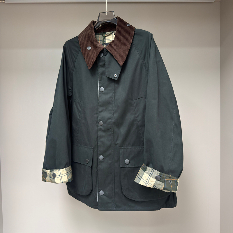 Top [Direct Comparison] Wax-Free Cai Wenjing's Same Style New Fabric Barn Style Work Jacket Hunting Coat for Women