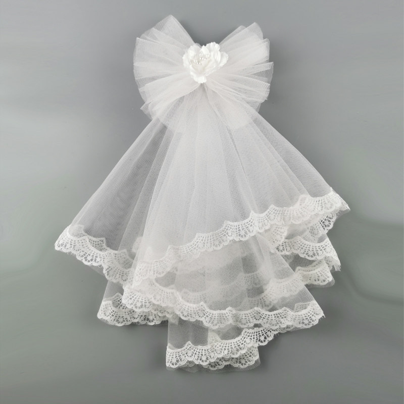 Pet Veil Cat and Dog Veil Teddy Bichon Bichon Pet Headwear Wedding Accessories Pet Shipping Ring Pack