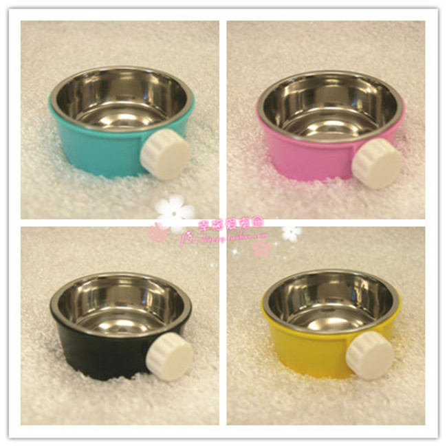 Carno canola fixed food basin rabbit Dutch pig dragon cat stainless steel 2-in-a 1 basin 4-colour optional 