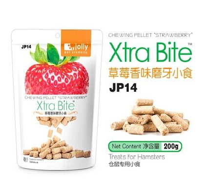 JP14 Jolly Strawberry Fragrance Teething Snacks (Hamster Teething Snacks) 200g New Packaging