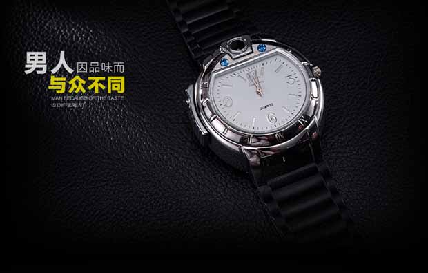 Mỹ cao / kim loại mở ngọn lửa bơm hơi đồng hồ thực nhẹ hơn Cá tính sáng tạo đa chức năng gas nhẹ hơn - Bật lửa hột quẹt khò