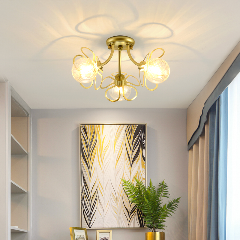 Dual-use Jade Base Pendant Light Background Light Lavish Light Lavish Light Hotel Eu Style White With Dining Hall Small Alloy Flower Branches Hall Light