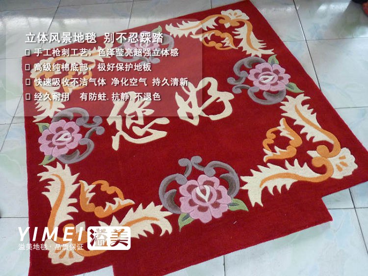 Yimei Acrylic Carpet Company chào đón đến tuần chào đón mã hóa có thể giặt dày biểu tượng thang máy tùy chỉnh